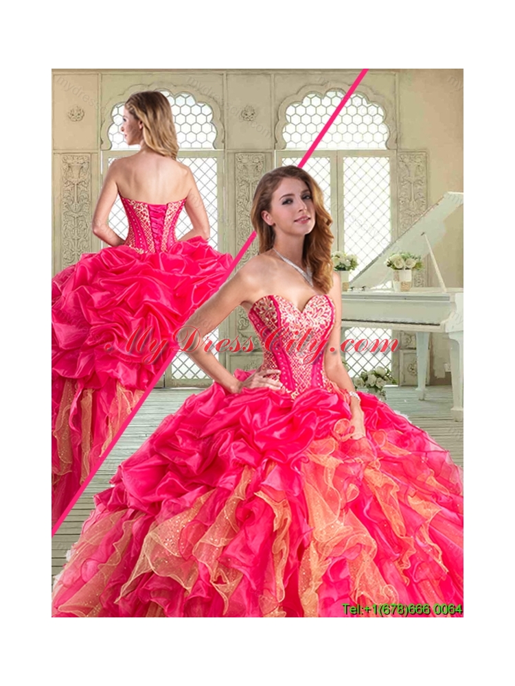 The Most Popular Floor Length Designer Quinceanera Dresses with Ruffles and Beading