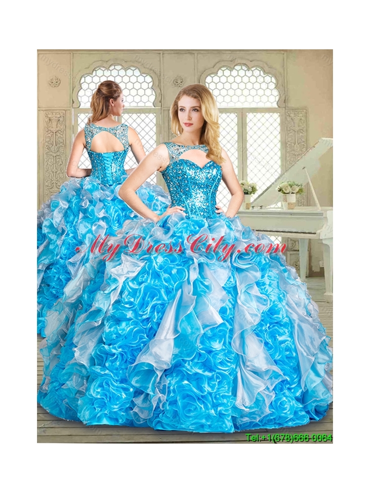 Elegant Quinceanera Dresses with Paillette and Ruffles for Summer