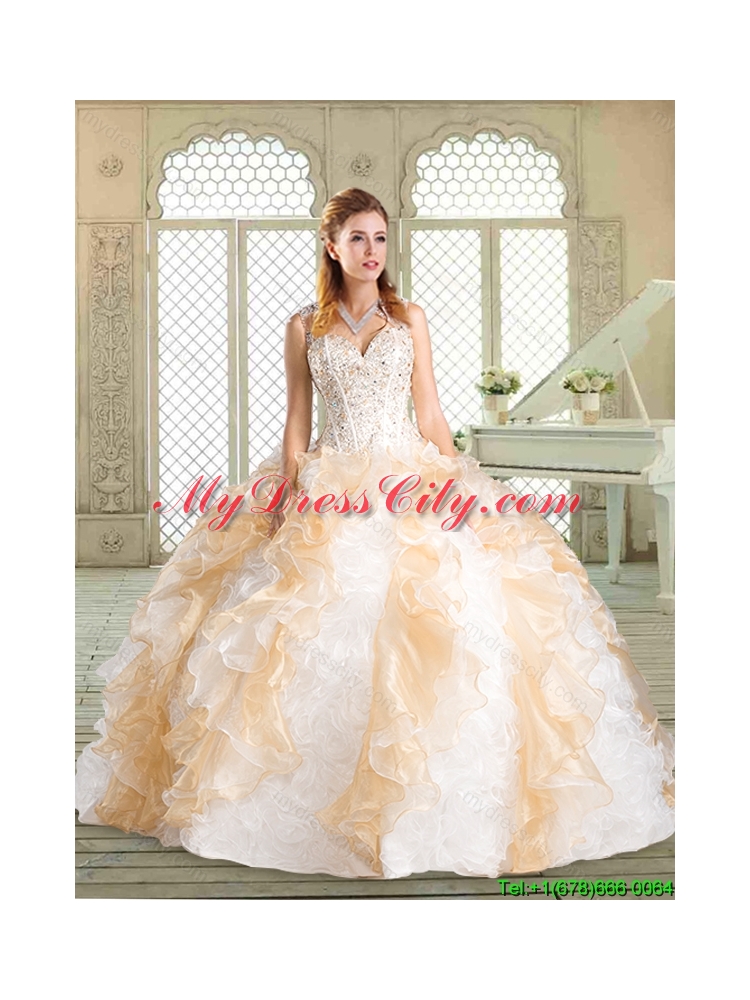 Elegant Quinceanera Dresses with Paillette and Ruffles for Summer