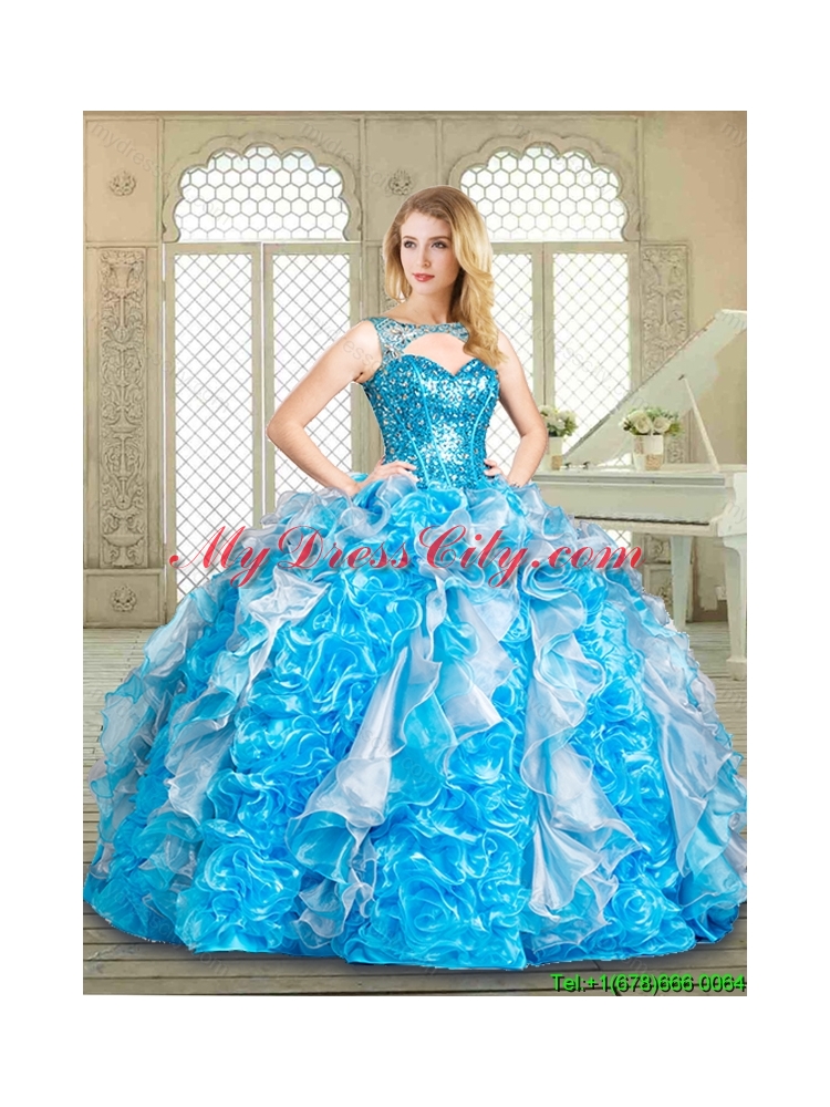 Elegant Quinceanera Dresses with Paillette and Ruffles for Summer