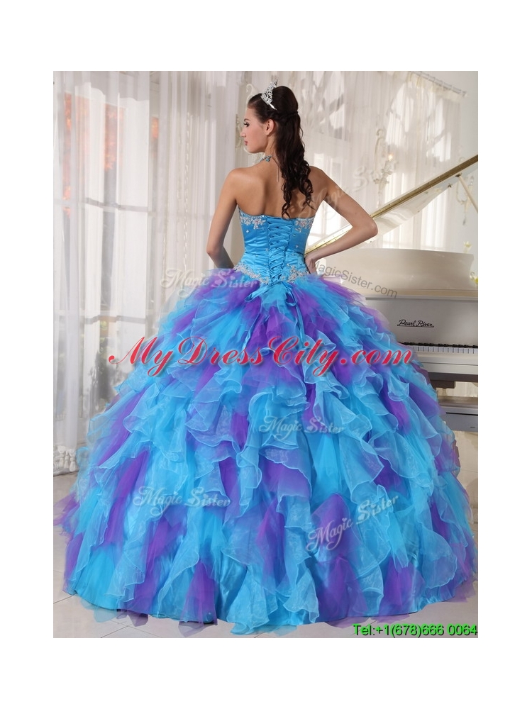 Pretty Ball Gown Beading and Appliques Quinceanera Dresses