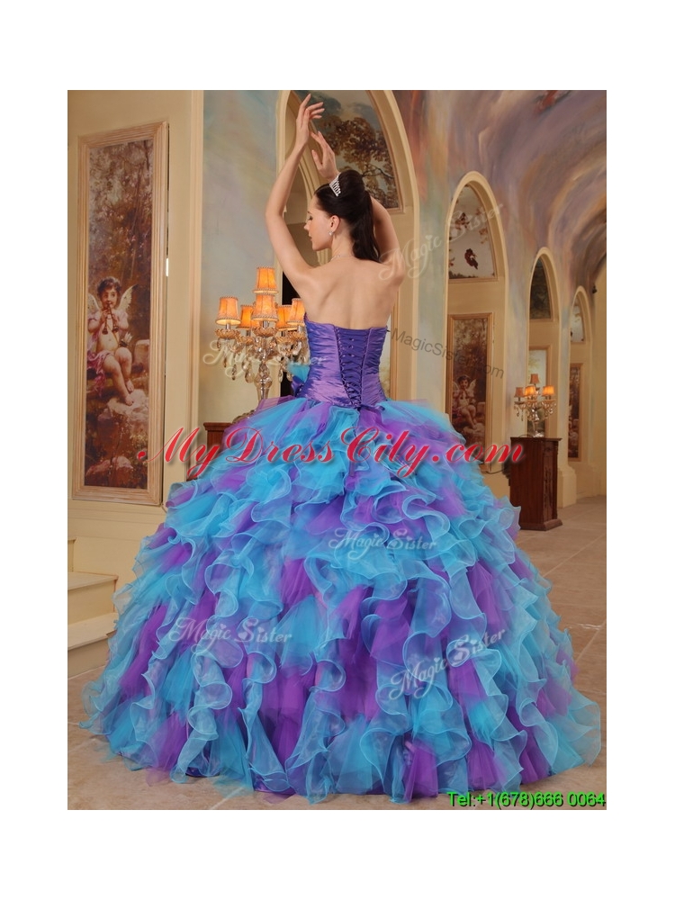 Best Multi Color Ball Gown Sweetheart Quinceanera Dresses