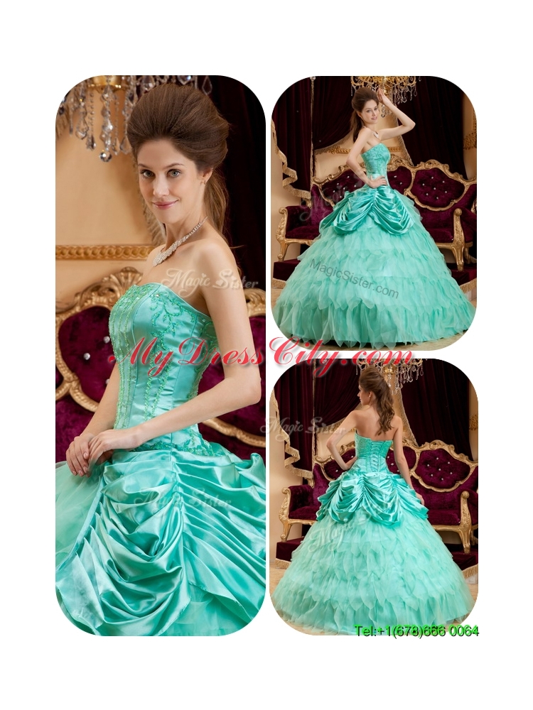 Best Pick Ups and Ruffles Quinceanera Gowns