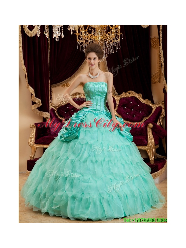 Best Pick Ups and Ruffles Quinceanera Gowns