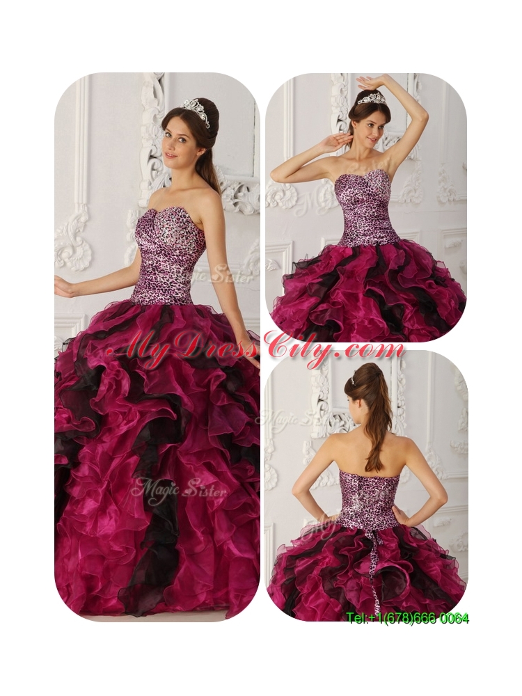 Classic Sweetheart Ruffles Quinceanera Dresses in Multi Color