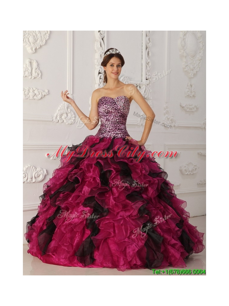 Classic Sweetheart Ruffles Quinceanera Dresses in Multi Color