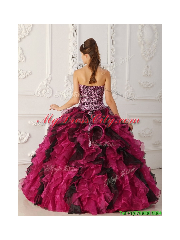 Classic Sweetheart Ruffles Quinceanera Dresses in Multi Color