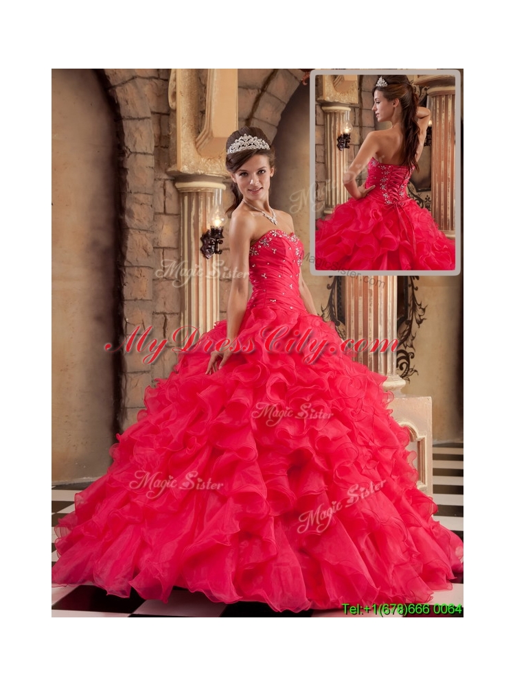 2016 Ball Gown Sweetheart Floor Length Quinceanera Dresses