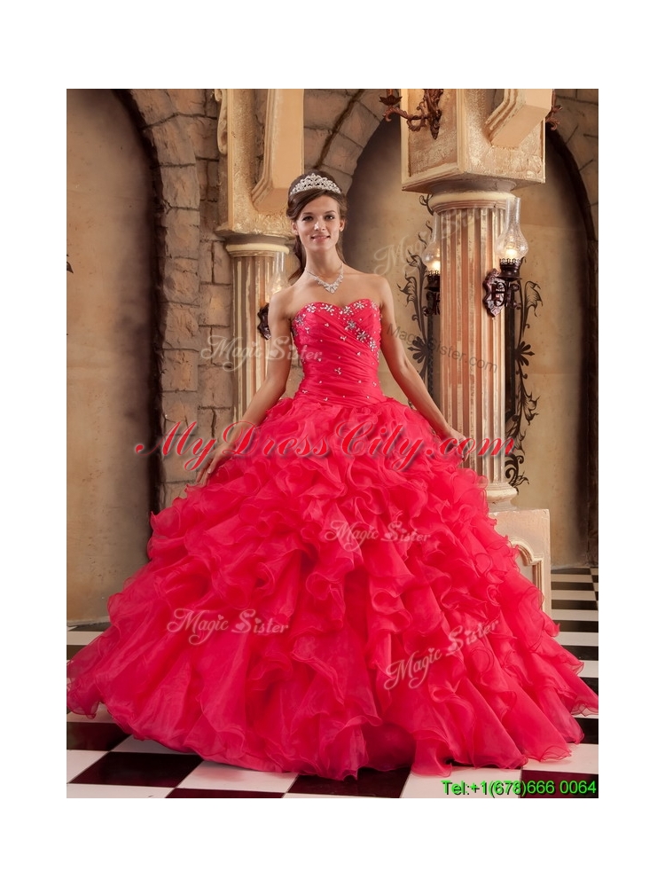 2016 Ball Gown Sweetheart Floor Length Quinceanera Dresses