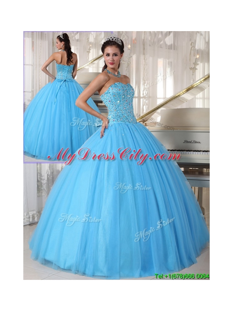 2016 Pretty  Sweetheart Ball Gown Beading Quinceanera Dresses