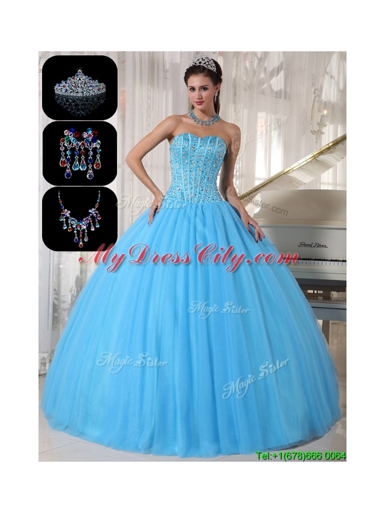 2016 Pretty  Sweetheart Ball Gown Beading Quinceanera Dresses