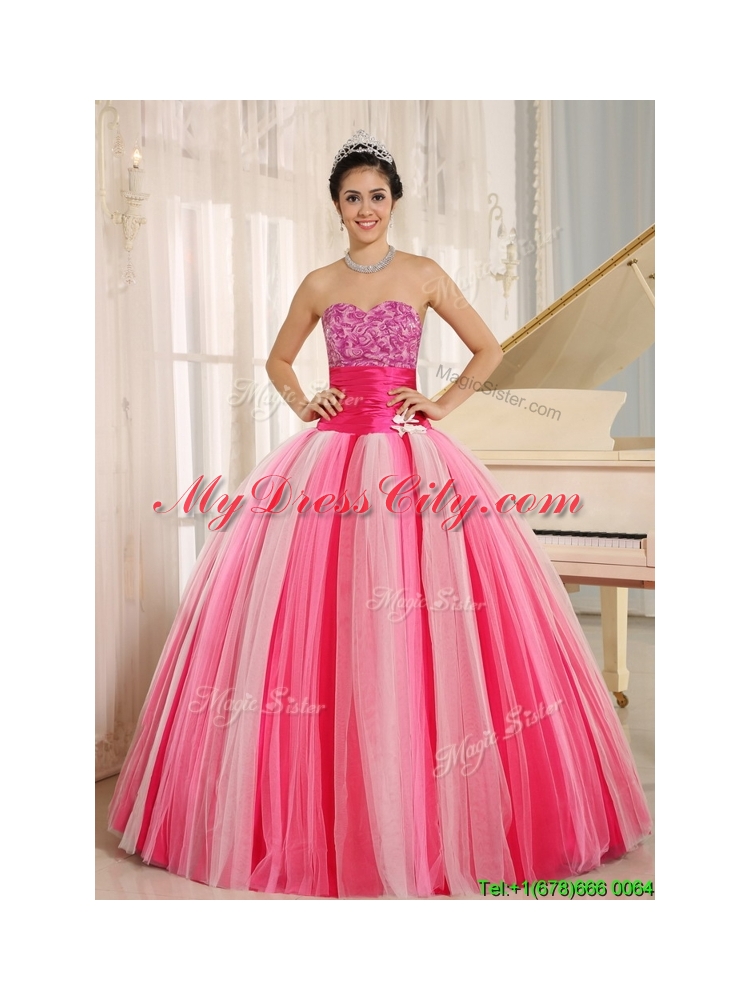 2016  Unique  Strapless Lace Up Quincanera Dresses in Multi Color