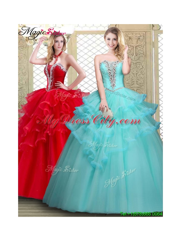 Perfect Sweetheart Quinceanera Dresses with Beading and Ruffles