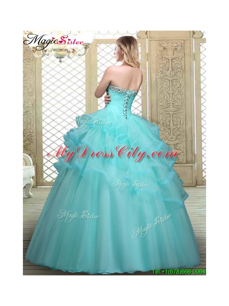 Perfect Sweetheart Quinceanera Dresses with Beading and Ruffles