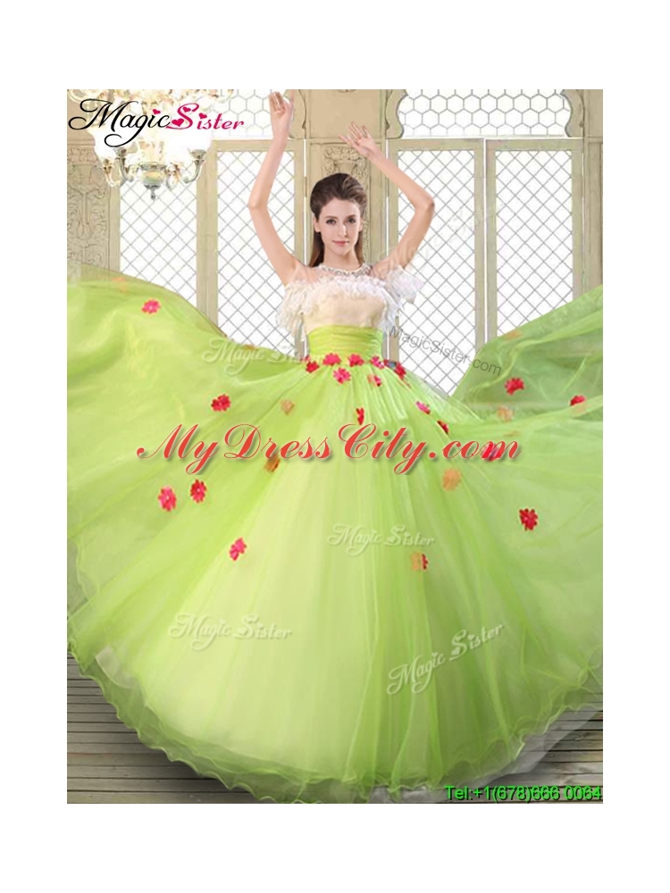 Spring Beautiful Scoop Quinceanera Dresses with Ruffles