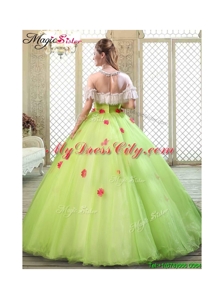 Spring Beautiful Scoop Quinceanera Dresses with Ruffles