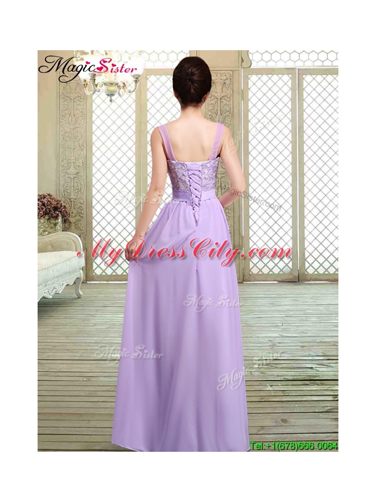 2016 Best Scoop Lace Prom Dresses in Lavender