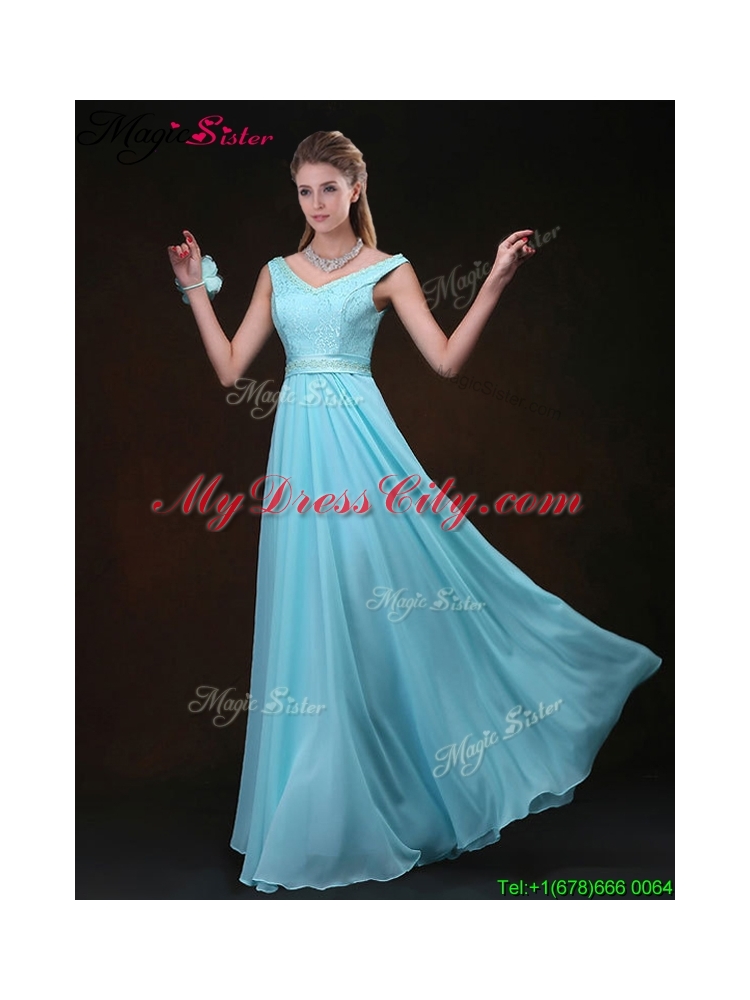 2016 Cheap Empire Aqua Blue Prom Dresses