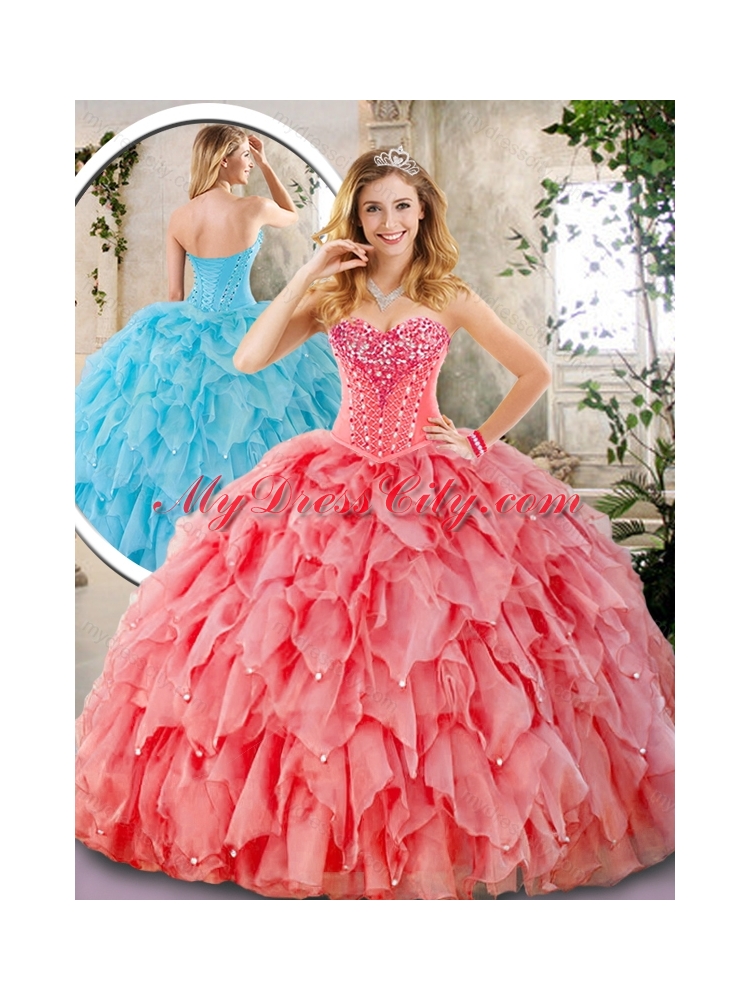 Cheap Sweetheart Beading Quinceanera Dresses for 2016