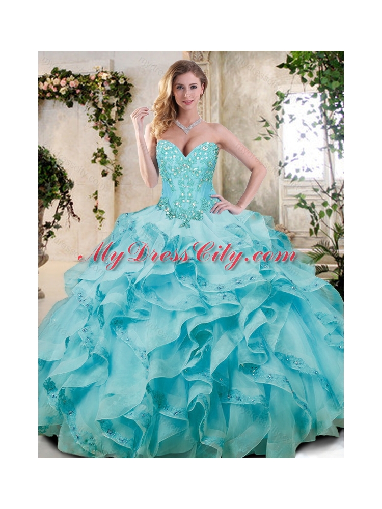 Fashionable Ruffles Quinceanera Dresses with Appliques