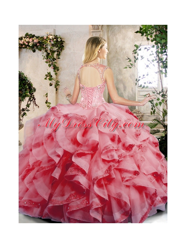 Fashionable Ruffles Quinceanera Dresses with Appliques