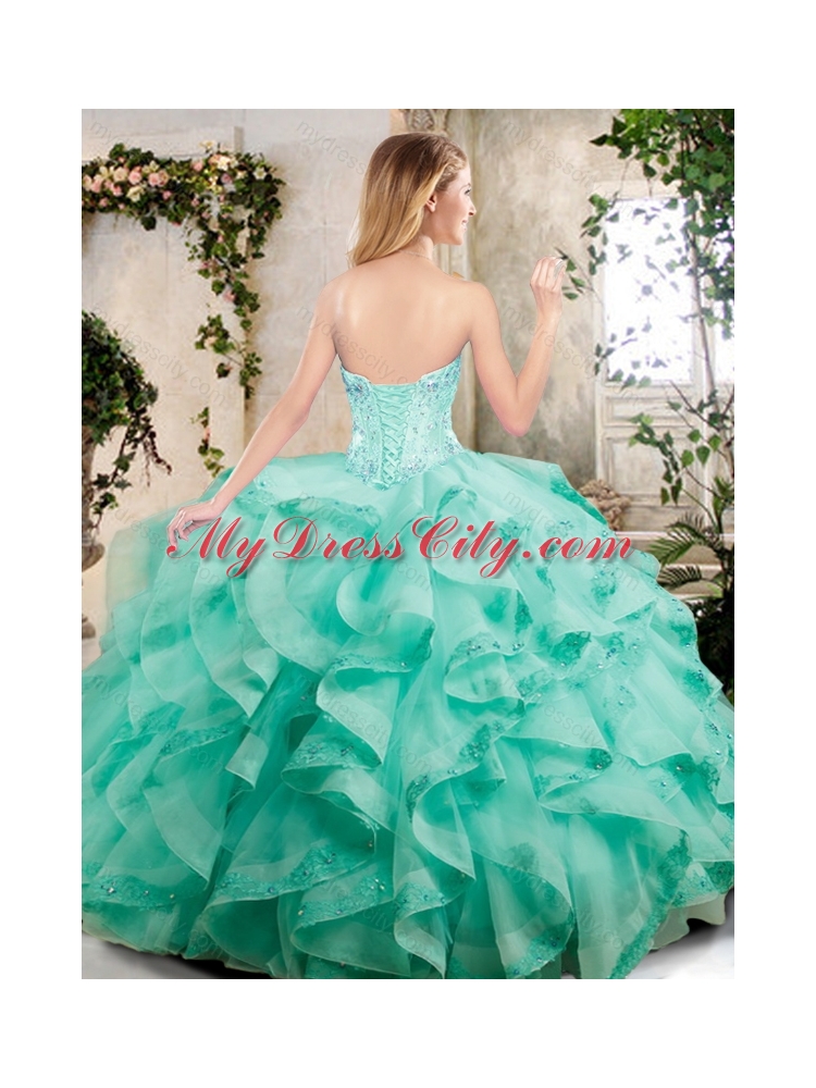 Fashionable Ruffles Quinceanera Dresses with Appliques