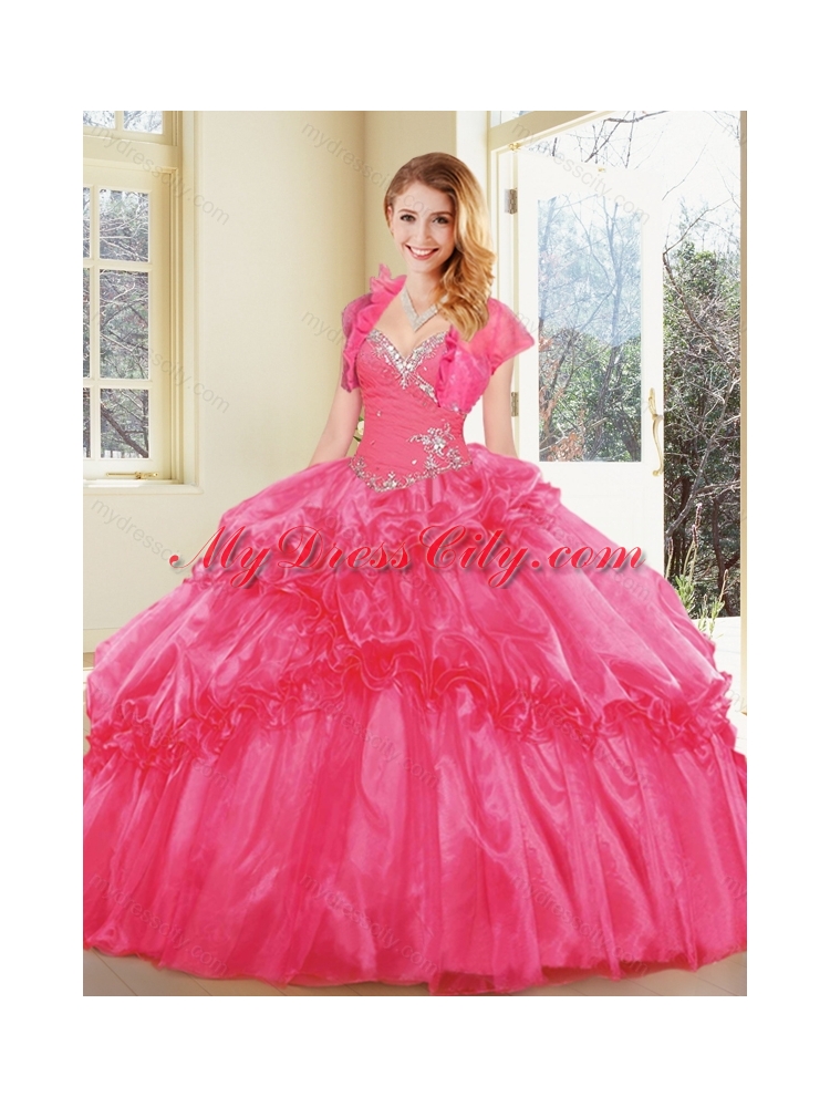 Fashionable Beading and Ruffles Quinceanera Dresses in Aqua Blue