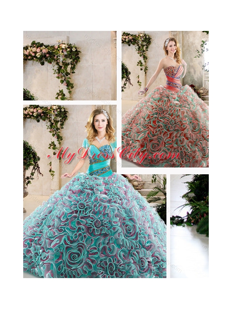 Hot Sale Beading and Ruffles Quinceanera Gowns with Sweetheart