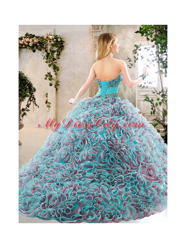 Hot Sale Beading and Ruffles Quinceanera Gowns with Sweetheart