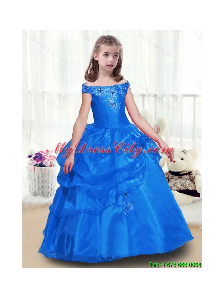 Elegant Off the Shoulder Mini Girls Party Dresses with Beading