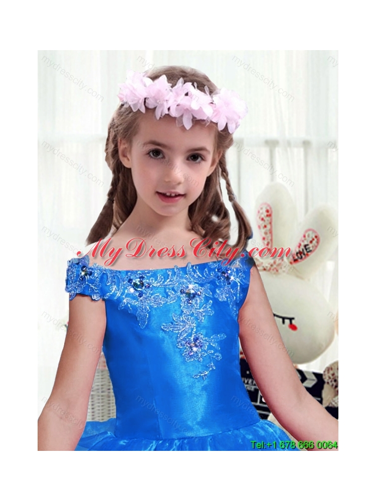 Elegant Off the Shoulder Mini Girls Party Dresses with Beading