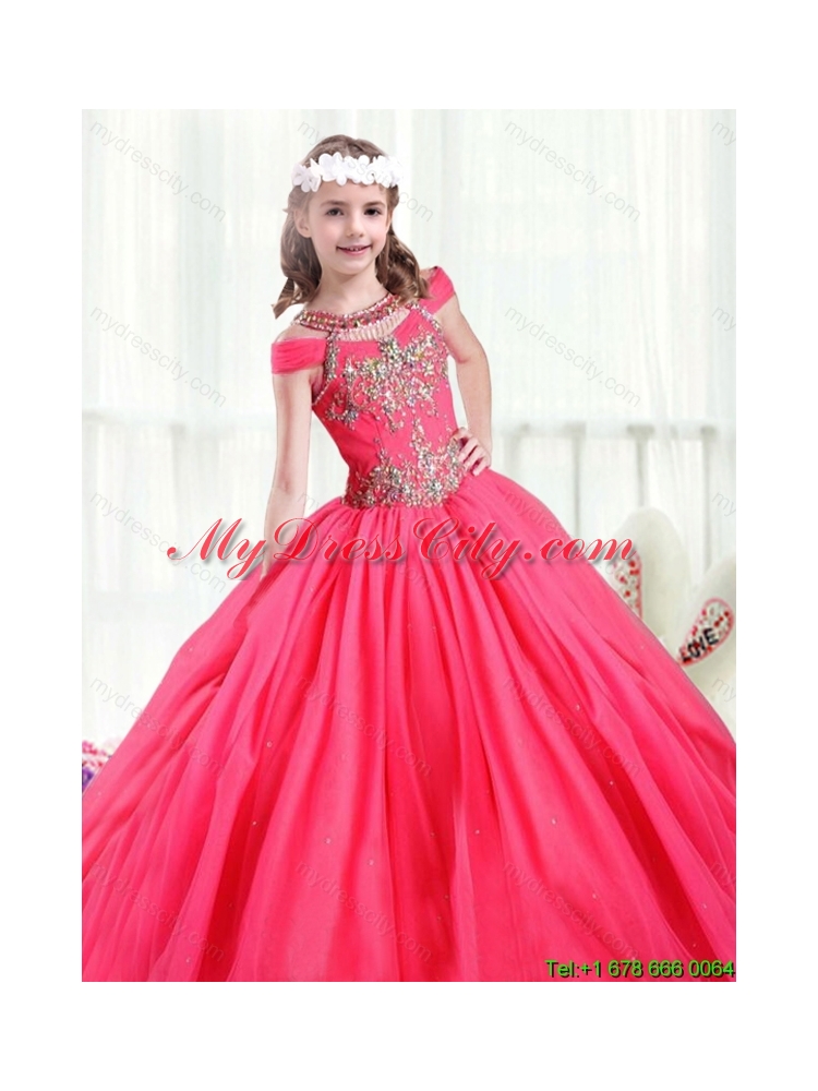 Gorgeous Off the Shoulder Girls Party Dresses with Beading