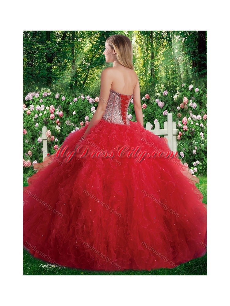 Champagne Pretty Ball Gown Quinceanera Dresses with Beading and Ruffles