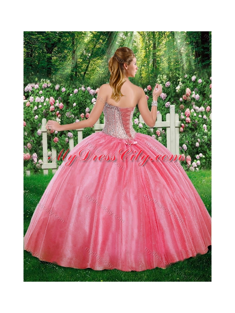 Cheap Champagne Ball Gown Sweetheart Beading  Sweet 16 Dresses