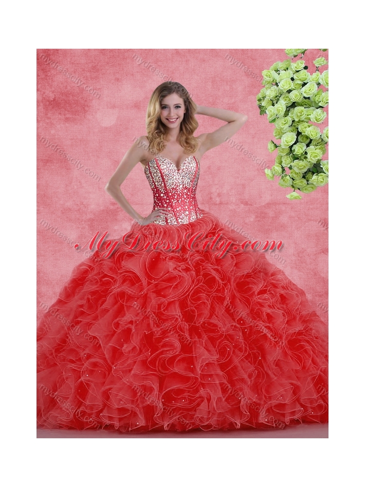 Cheap Ball Gown Sweetheart Princesita with Quinceanera Dress with in Red