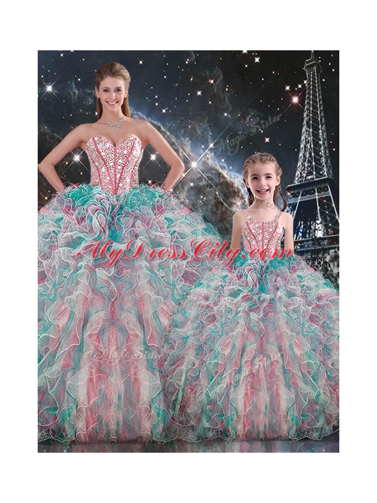 Fashionable Ball Gown Princesita with Quinceanera Dress with Beading and Ruffles