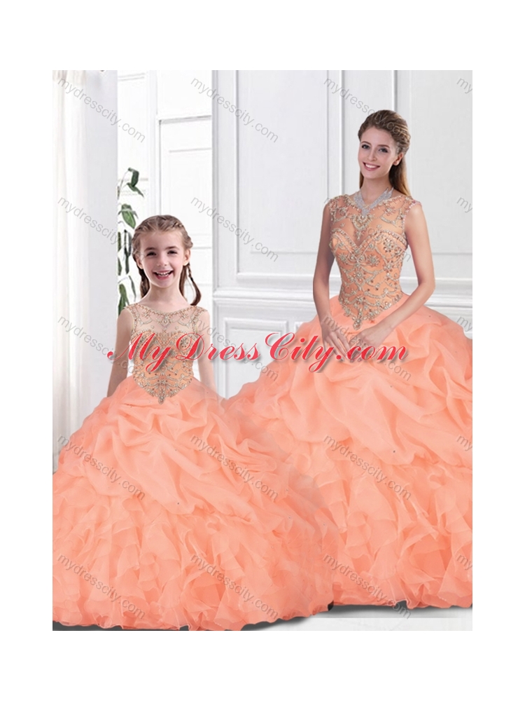 Inexpensive Scoop Princesita with Quinceanera Dress with Beading  for Fall