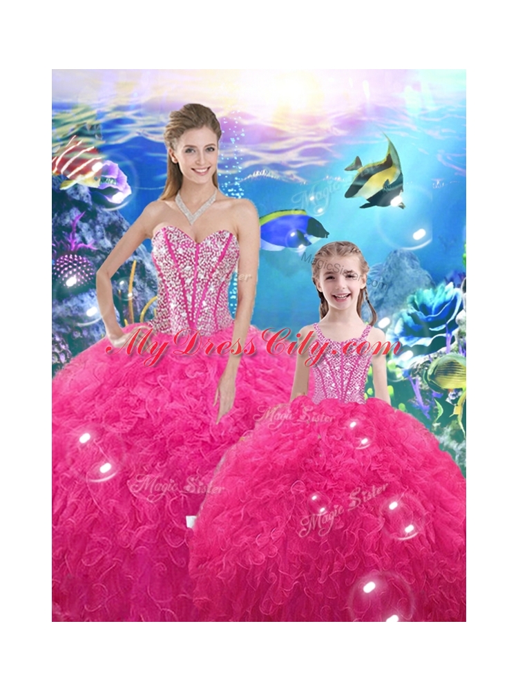 Lovely Ball Gown Princesita with Quinceanera Dress with Beading and Ruffles for 2016