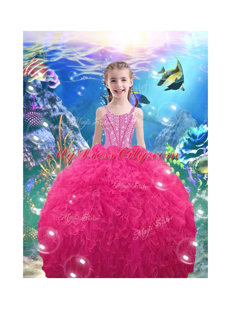 Lovely Ball Gown Princesita with Quinceanera Dress with Beading and Ruffles for 2016