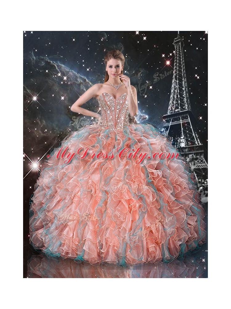 Gorgeous Ball Gown Princesita with Quinceanera Dress with Beading and Ruffles for Fall