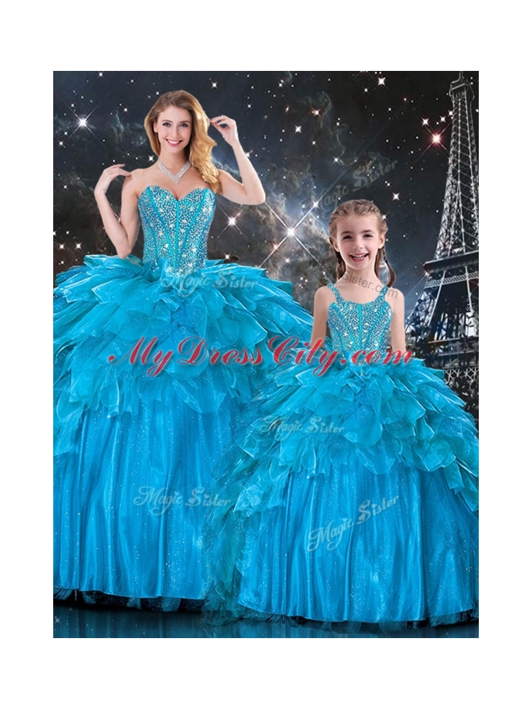 New Arrivals Sweetheart Princesita with Quinceanera Dress with Beading in Teal