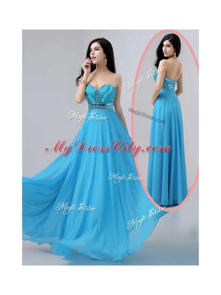 Beautiful Arrivals Sweetheart Empire Prom Dresses with Beading and Sequins