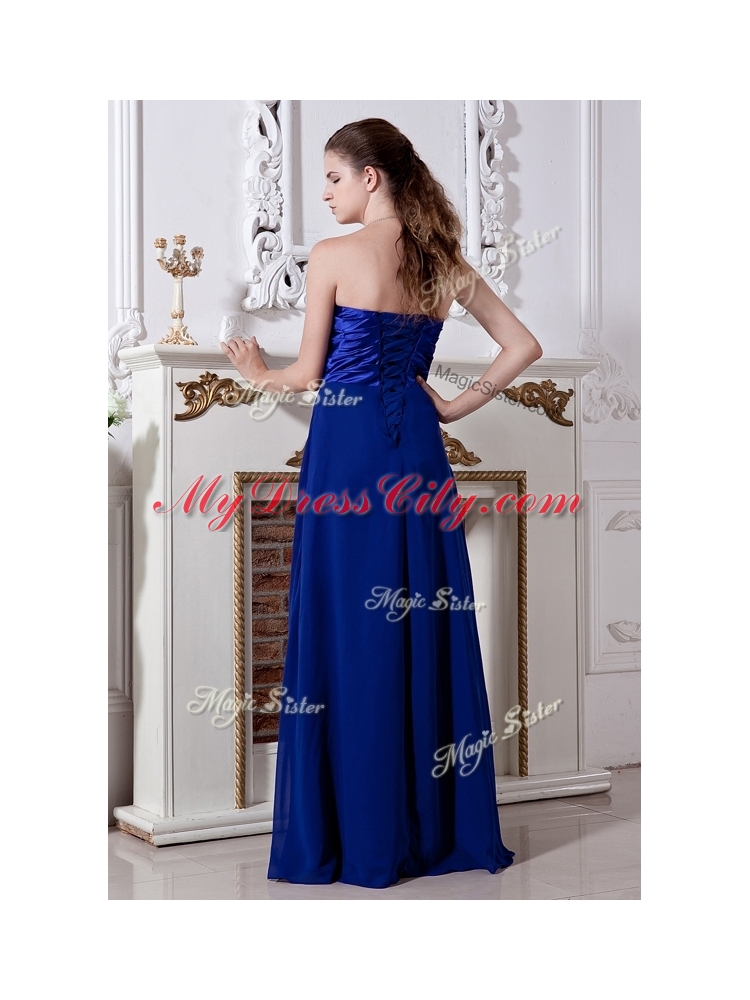 Beautiful Empire Sweetheart Long Prom Dress in Royal Blue