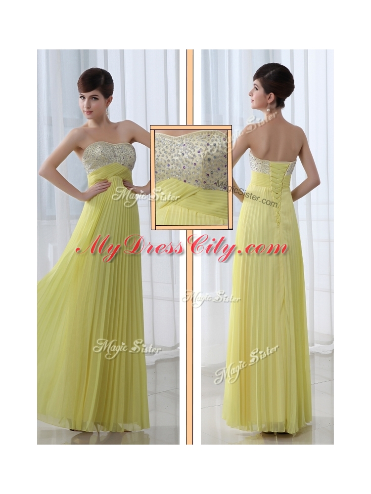 Low Price Sweetheart Floor Length Beading Prom Dress for Graduation