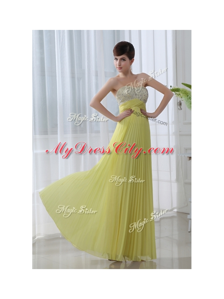 Low Price Sweetheart Floor Length Beading Prom Dress for Graduation