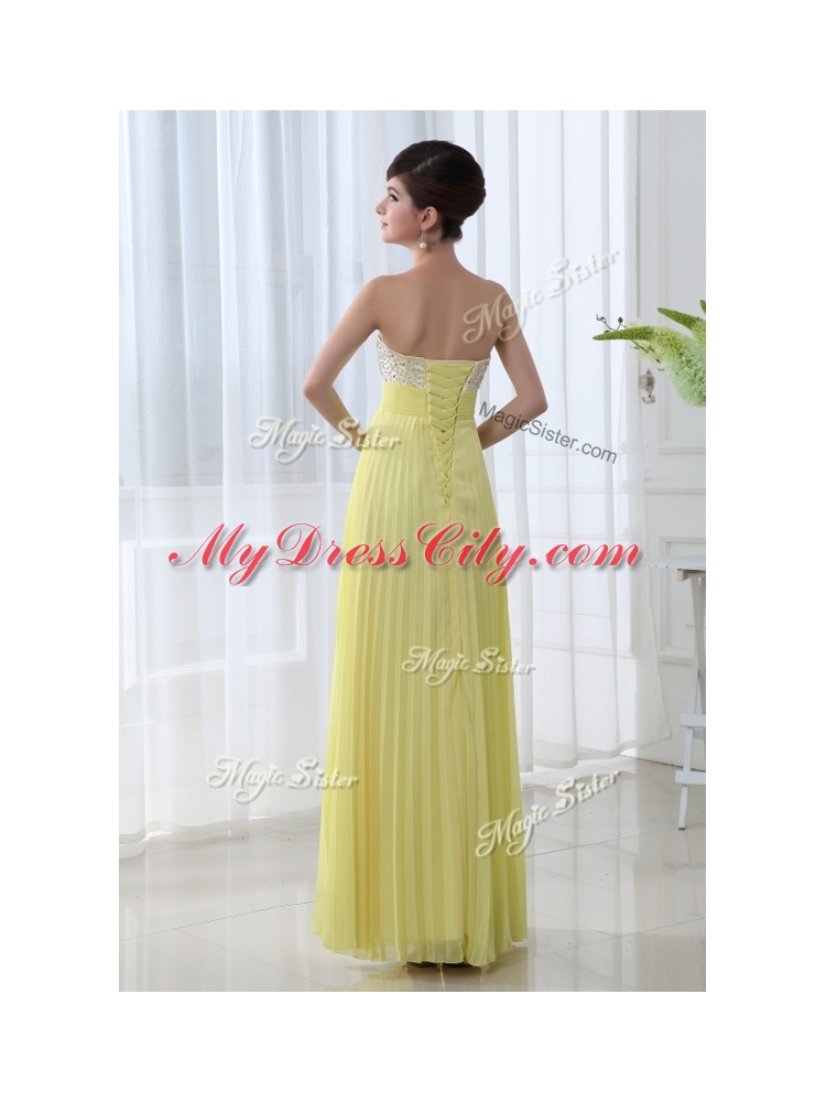 Low Price Sweetheart Floor Length Beading Prom Dress for Graduation