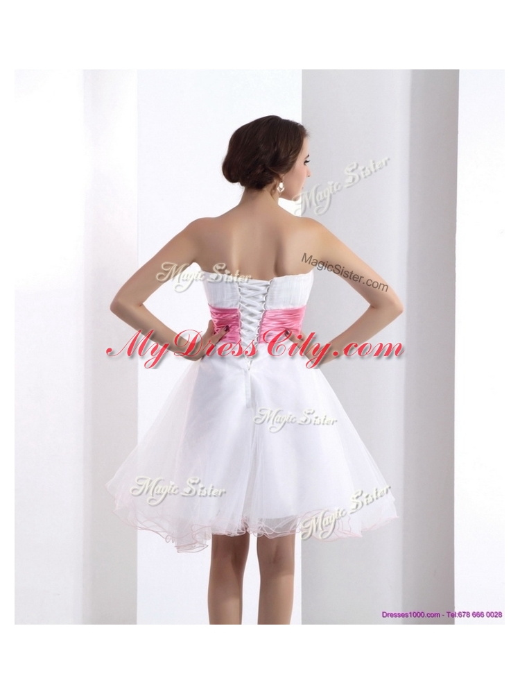 Cheap A Line Sweetheart Bridesmaid  Dresses with Hand Made Flowers