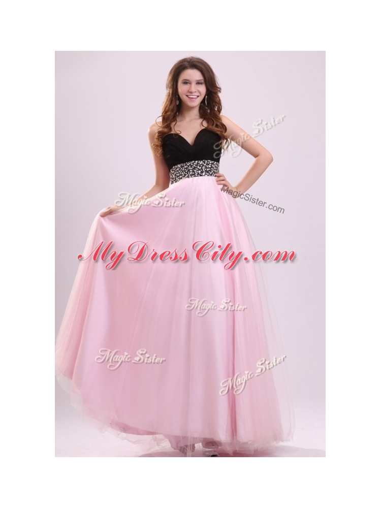 Cheap Empire Sweetheart Beading Prom Dress in Baby Pink