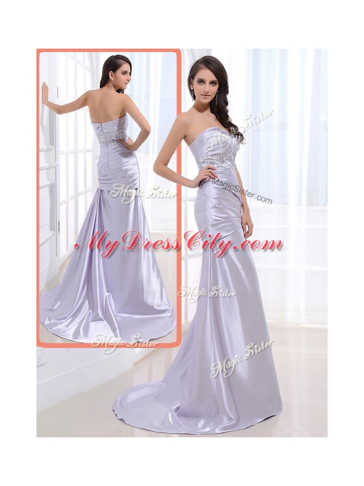 Luxurious Column Sweetheart Discount Evening Dresses with Beading and Ruching