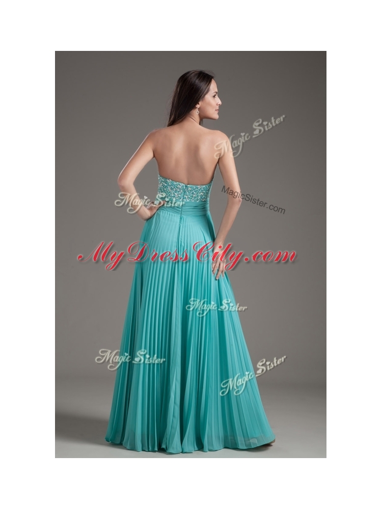 Classical Empire Strapless Turquoise Long Discount Evening Dress